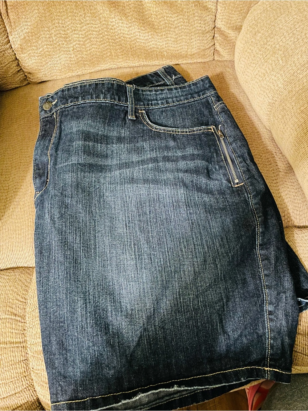 Old Navy Dark Blue Denim Relaxed Skirt